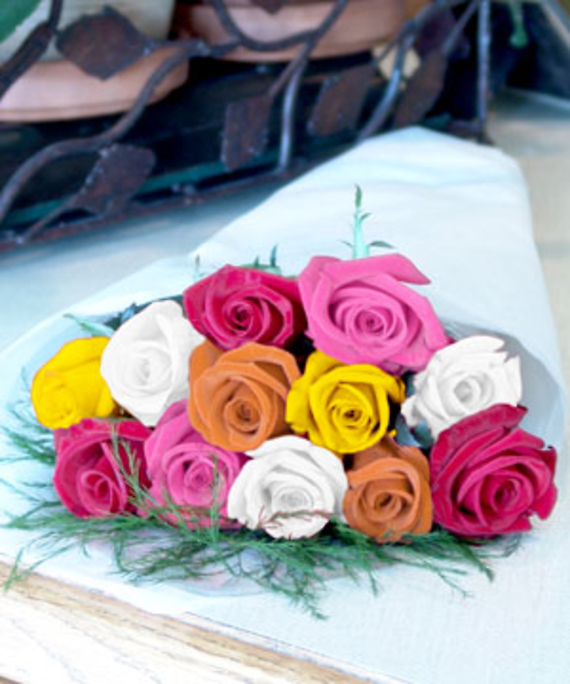 Assorted Roses Wrapped
