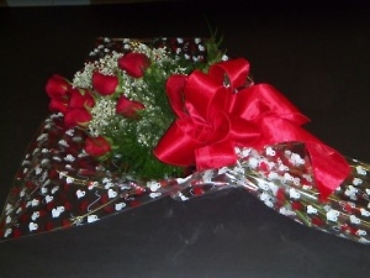 12 Roses Wrapped, Delivered on 12th Only, $12.00 Off