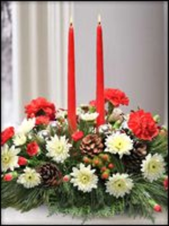 BOB\'S Holiday Two Candle Centerpiece